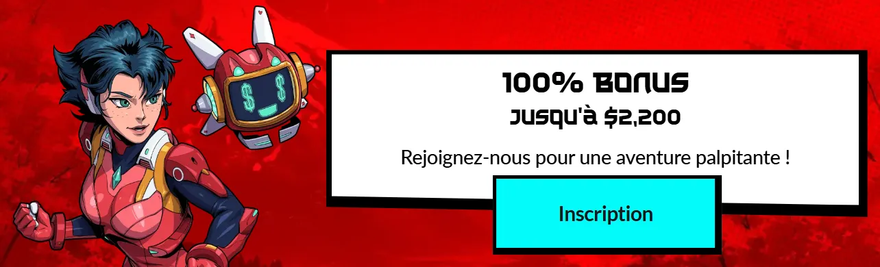 Bonus d'inscription Manga Casino